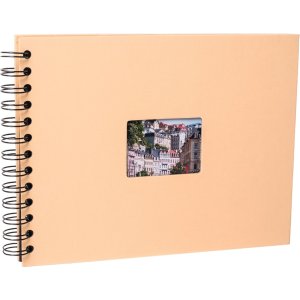 HNFD Spiral bound album BULDANA melon ribbed 23x17 cm 40...