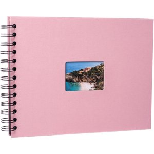 Spiral bound album BULDANA rose ribbed