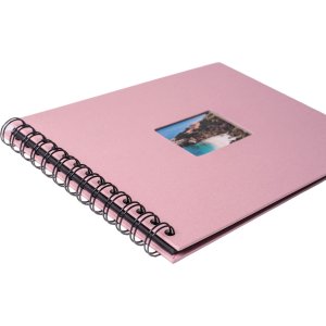 Spiral bound album BULDANA rose ribbed