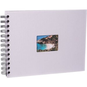 HNFD Spiral bound album BULDANA ice gray ribbed 23x17 cm...