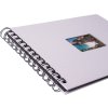 HNFD Spiral bound album BULDANA ice gray ribbed 23x17 cm 40 black sides