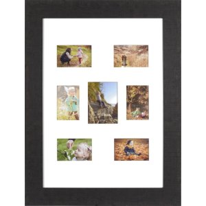 Collage frame Woodstyle 7 photos dark brown