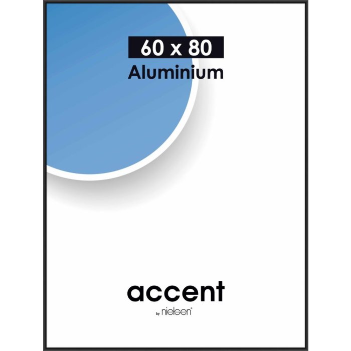 Accent aluminium frame 60x80 cm  black mat