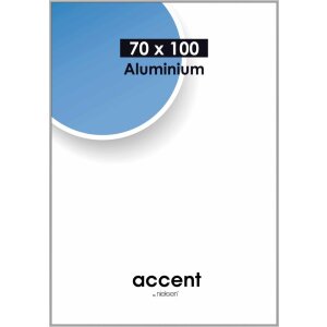 Accent aluminium frame 70x100 cm  silver mat