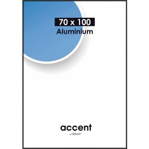 Accent aluminium frame 70x100 cm  black mat