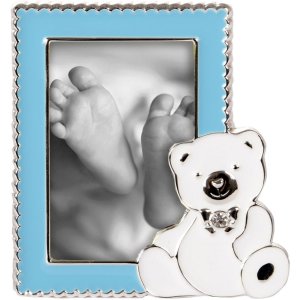 Sweet Bear baby photo frame 5x8 cm blue