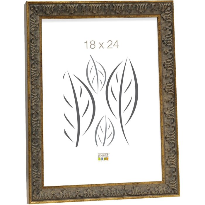 photo frame gold-grey resin 13,0 x18,0 cm S95MA