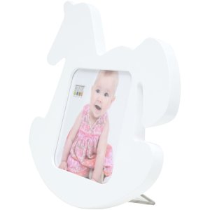 baby frame rocking horse white wood 11,0 x11,0 cm