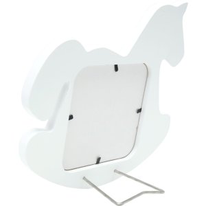 baby frame rocking horse white wood 11,0 x11,0 cm