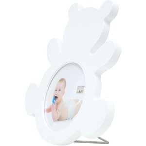 baby frame bear white wood 10 cm