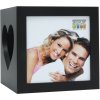 tealight holder black S68HF wood 7,0 x8,0 cm