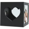 tealight holder black S68HF wood 7,0 x8,0 cm