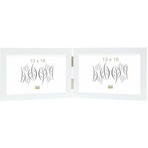 double frame white wood 10,0 x15,0 cm S68FK landscape