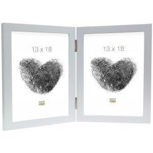 double frame silver S68FD1 wood 13,0 x18,0 cm portrait