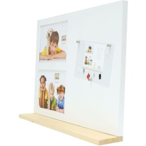 photo-magnetic board white S68EL wood 2 photos 13x18 cm