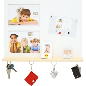 photo-magnetic board white S68EL wood 2 photos 13x18 cm