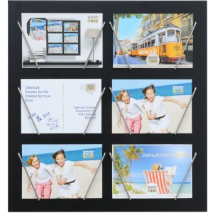 multi picture frame black S68EK2 wood 6 photos 10x15 cm