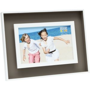 photo frame taupe-white wood 10,0 x15,0 cm