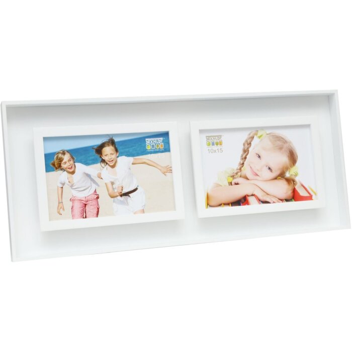 double frame S68DK1 white 2 photos 10x15 cm