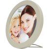 S67YV photo frame grey wood 20 cm round