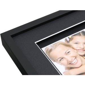 photo frame with mount black wood 20,0 x30,0 cm S67NK