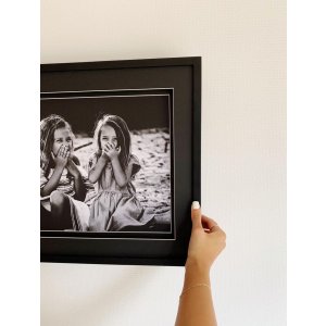 photo frame with mount black wood 20,0 x30,0 cm S67NK