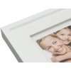 photo frame with mount white wood 20,0 x20,0 cm S67NK