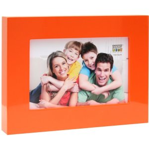 photo frame orange-white wood 13,0 x18,0 cm S67DK