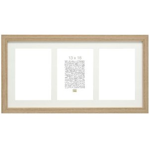 multi picture frame S66KB3 natural 3 photos 15x20 cm