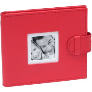 slip-in album red leather 6,0 x8,0 cm S65BF