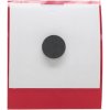 magnetic frame white-black-red resin 9,0 x9,0 cm