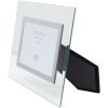 photo frame in glass with silver bevel 13,0 x18,0 cm