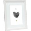 photo frame with mount white wood 13,0 x18,0 cm