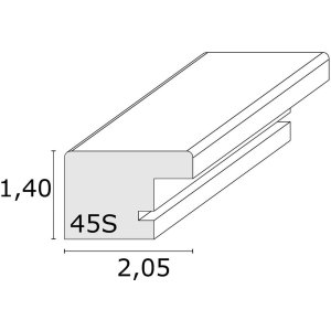 wooden frame S45S black 40,0 x60,0 cm