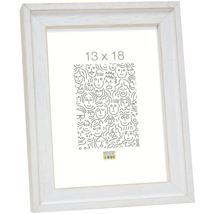 photo frame white wood 15,0 x15,0 cm S45ES