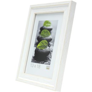 photo frame white wood 15,0 x15,0 cm S45ES