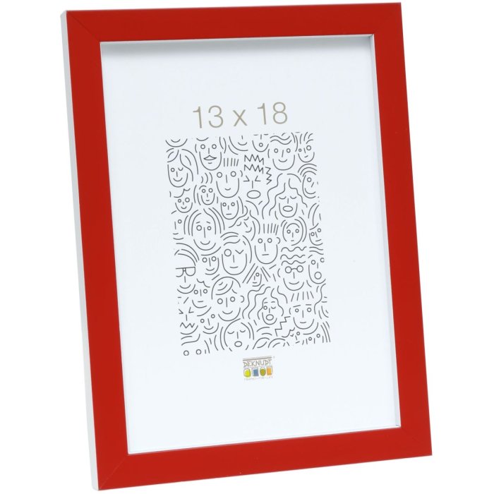 photo frame red-white wood 10,0 x15,0 cm S43AL