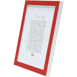 photo frame red-white wood 10,0 x15,0 cm S43AL