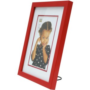 wooden frame S43AK4 red 18x24 cm (13x18 cm)