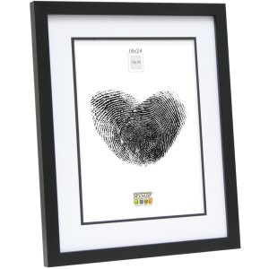 wooden frame S43AK2 black 30x40 cm (20x30 cm)