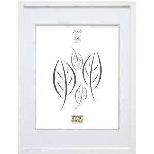 wooden frame S43AK1 white 40x50 cm (30x40 cm)