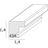 wooden frame S43AK1 white 40x50 cm (30x40 cm)