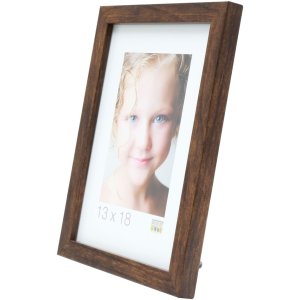 photo frame brown S43AH3 wood 13,0 x13,0 cm