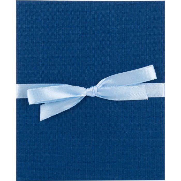 Linen leporello Linum blue