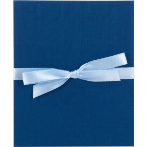 Linen leporello Linum blue