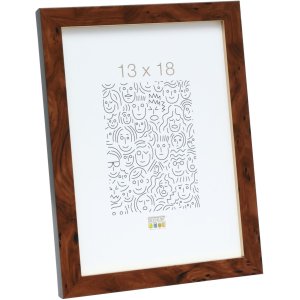 photo frame S43AG2 burl walnut wood 13,0 x13,0 cm