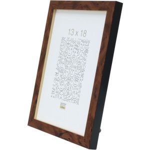 photo frame S43AG2 burl walnut wood 13,0 x18,0 cm