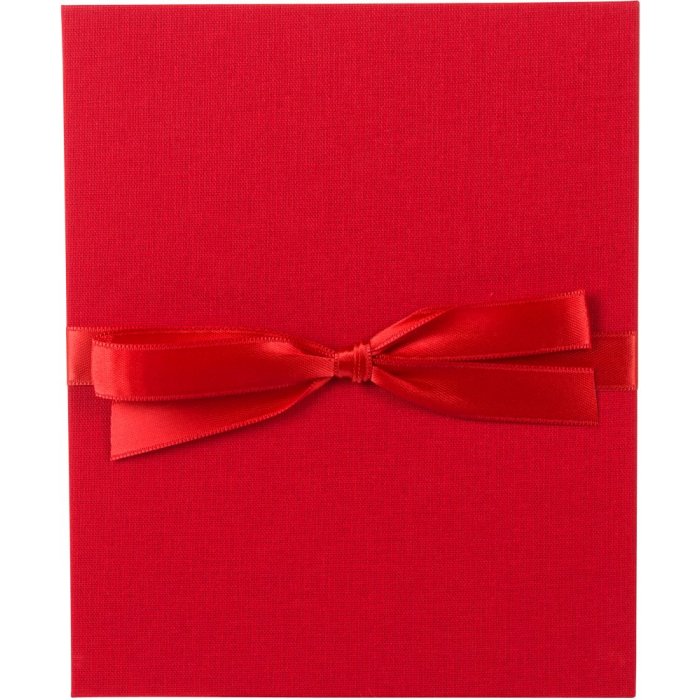 Leporello folder Linum red linen