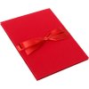 Leporello folder Linum red linen