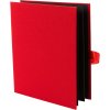 Leporello folder Linum red linen